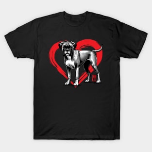 I Love My Boxer - I Love my dog - Balanced dog T-Shirt